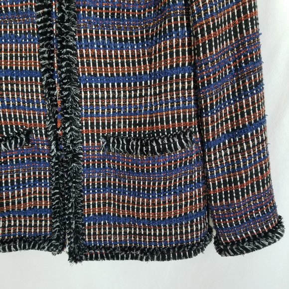 Rachel Zoe Henri Tweed Fringe Blazer Jacket - Picture 6 of 16